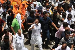 Congress Leader Sachin Pilot At Jan Sangharsh Yatra In Jaipur