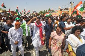 Congress Leader Sachin Pilot At Jan Sangharsh Yatra In Jaipur