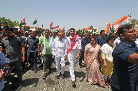 Congress Leader Sachin Pilot At Jan Sangharsh Yatra In Jaipur