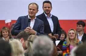 Krakow Hosts Joint Open Meeting With Donald Tusk And Rafal Trzaskowski