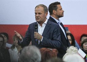 Krakow Hosts Joint Open Meeting With Donald Tusk And Rafal Trzaskowski