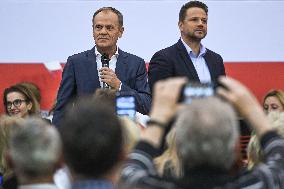 Krakow Hosts Joint Open Meeting With Donald Tusk And Rafal Trzaskowski