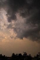 Dark Clouds Over Kolkata Amid Hot Summer