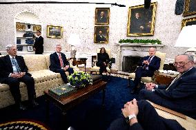 Joe Biden with Congressional Leadership - Washington