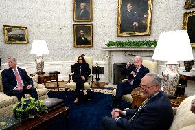 Joe Biden with Congressional Leadership - Washington