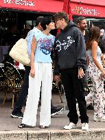 Cannes - Elizabeth Grace And Boyfriend Walk The Croisette