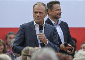 Krakow Hosts Joint Open Meeting With Donald Tusk And Rafal Trzaskowski