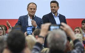 Krakow Hosts Joint Open Meeting With Donald Tusk And Rafal Trzaskowski