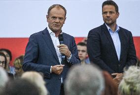 Krakow Hosts Joint Open Meeting With Donald Tusk And Rafal Trzaskowski