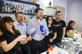 Matteo Salvini Attends A Rally For The Elections In Cologno Monzese In Milan