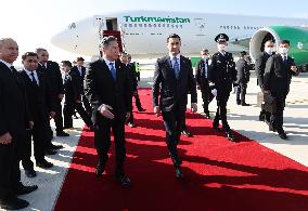 CHINA-SHAANXI-XI'AN-TURKMEN PRESIDENT-ARRIVAL (CN)