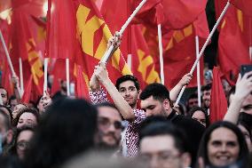 Communist KKE Party Leader Dimitris Koutsoumpas Rally Ahead Of Greek Elections
