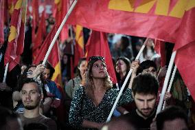 Communist KKE Party Leader Dimitris Koutsoumpas Rally Ahead Of Greek Elections