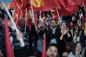 Communist KKE Party Leader Dimitris Koutsoumpas Rally Ahead Of Greek Elections