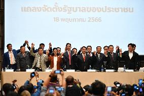 Coalition Party Leaders Press Conference In Bangkok