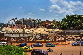 CAMEROON-FOUMBAN-ROYAL PALACE OF BAMOUN-MUSEUM