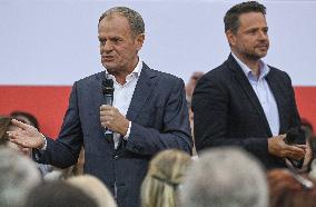 Krakow Hosts Joint Open Meeting With Donald Tusk And Rafal Trzaskowski