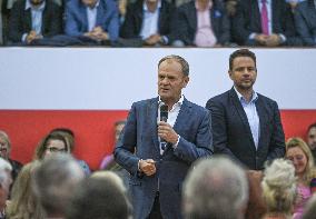 Krakow Hosts Joint Open Meeting With Donald Tusk And Rafal Trzaskowski