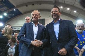 Krakow Hosts Joint Open Meeting With Donald Tusk And Rafal Trzaskowski