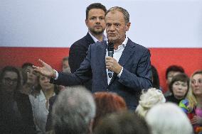 Krakow Hosts Joint Open Meeting With Donald Tusk And Rafal Trzaskowski