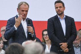 Krakow Hosts Joint Open Meeting With Donald Tusk And Rafal Trzaskowski