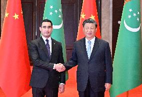 CHINA-SHAANXI-XI'AN-XI JINPING-TURKMEN PRESIDENT-MEETING (CN)