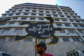 Protest In Front Of The Ministry Of Justice In Colombo