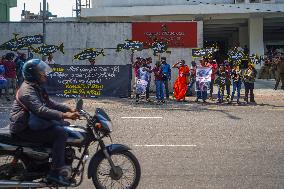 Protest In Front Of The Ministry Of Justice In Colombo