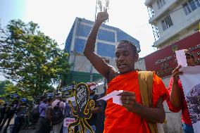 Protest In Front Of The Ministry Of Justice In Colombo