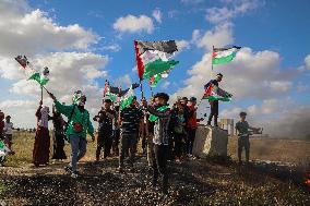 MIDEAST-GAZA CITY-DEMONSTRATION