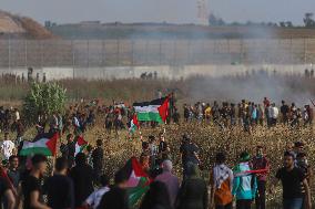 MIDEAST-GAZA CITY-DEMONSTRATION