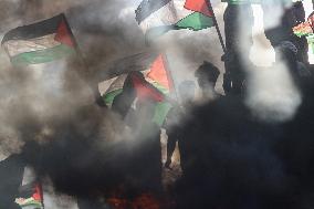 MIDEAST-GAZA CITY-DEMONSTRATION
