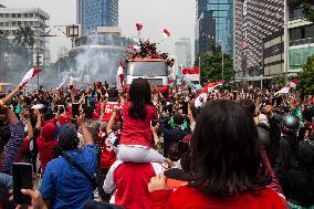 Victory Parade Of The Indonesia's National Football Team