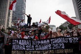 Victory Parade Of The Indonesia's National Football Team