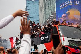 Victory Parade Of The Indonesia's National Football Team