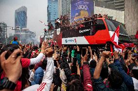 Victory Parade Of The Indonesia's National Football Team