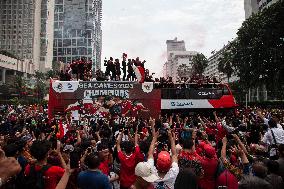 Victory Parade Of The Indonesia's National Football Team