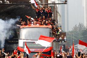 Victory Parade Of The Indonesia's National Football Team