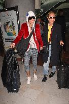 Cannes Dominique Crenn And Maria Bello At Nice Airport