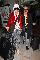 Cannes Dominique Crenn And Maria Bello At Nice Airport