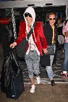 Cannes Dominique Crenn And Maria Bello At Nice Airport