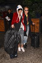 Cannes Dominique Crenn And Maria Bello At Nice Airport