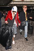 Cannes Dominique Crenn And Maria Bello At Nice Airport