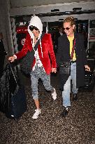 Cannes Dominique Crenn And Maria Bello At Nice Airport