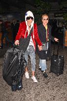 Cannes Dominique Crenn And Maria Bello At Nice Airport