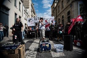 Protests Outside Premier Borne Headquarters