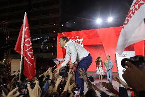 Election Campaign Of SYRIZA Party And The Leader Alexis Tsipras In Athens