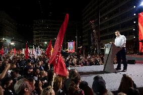 Election Campaign Of SYRIZA Party And The Leader Alexis Tsipras In Athens