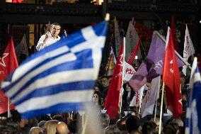 Election Campaign Of SYRIZA Party And The Leader Alexis Tsipras In Athens