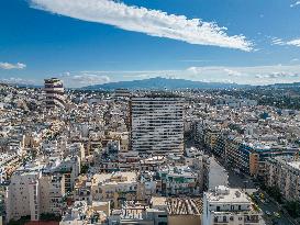 Aerial View Of Athens From A Drone